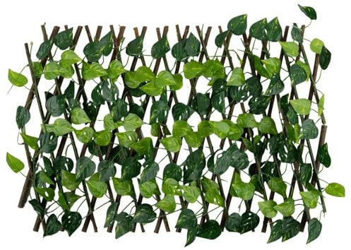 XUCZHAI 1 stücke Künstliche Zaun Blatt Gefälschte Pflanze Efeu Zaun Decor Teleskop Zaun Zaun Spalier Erweiterbar Dehnbar Grün Zaun Wand Dekoration