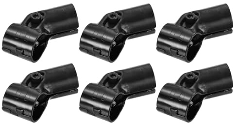sourcing map 6 Sets Pipe Clamp Connector, 85 x 32mm End Rail Clamps Chain Link Fence Clamp Fit 1.1 (28mm) OD Pipe with Screw and Nuts, Black