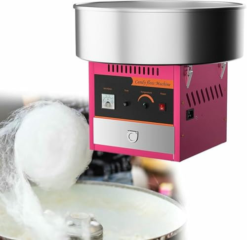 HOTAPEPU Máquina Comercial para Hacer Algodón de Azúcar, Eficiente Máquina para Hacer Algodón de Azúcar con Recipiente de Acero Inoxidable, Pala para Azúcar, Máquina para Hacer Algodón de Azúcar~/