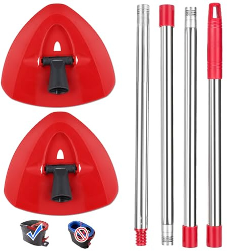 Tête de Balai à 2 têtes rotatives pour Vileda Turbo Spin 2 en 1, 3 en 1, Base Triangulaire pour Turbo Smart/EasyWring&Cleaning - Chiffon Non Inclus