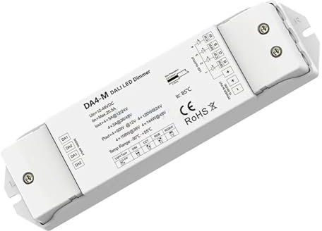 Dimmer DALI 4CH 12V-24VDC DA4-M 1 indirizzo/4 canali/DT8 DT6/tensione costante/dimmer PWM monocromatico