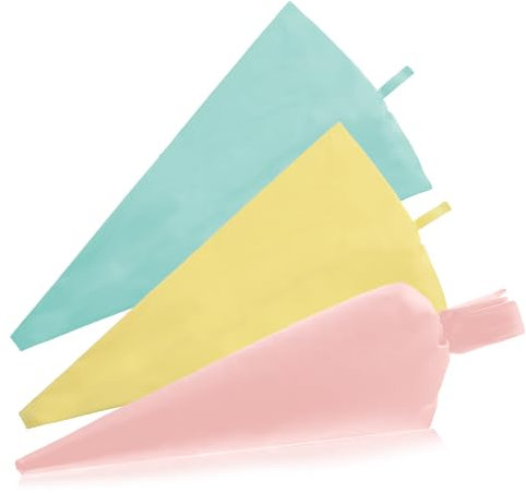 YQQYG 3 Stück Spritzbeutel aus Silikon, 40 cm Wiederverwendbare Spritztüllen Set, Piping Bag, Manga Pastelera, Kleine Spritzbeutel, Wiederverwendbar, zum Backen von Keksen, Kuchen