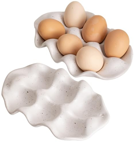 Keramik -Eierhalter 6 Gitter minimalistisch & moderner Eierhalter Easy Wäsche wiederverwendbar
