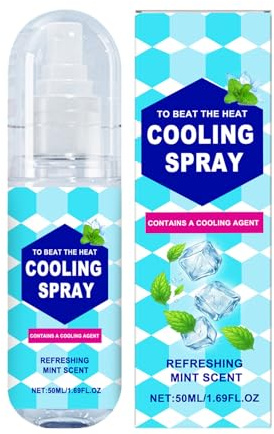 Spray Refrescante Para Climas Cálidos - 50ml Gel Post Solar para Vacaciones Protección Facial Infantil Para Vacaciones En La Playa Y Actividades