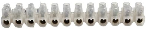 Mr.Gadget's Solutions Screw Type Terminal Blocks – Electrical Wire Connector Strip Block Cut-to-Size – Heavy Duty Plastic Housing with Metal Screws – Secure Wire Connections (15Amp)