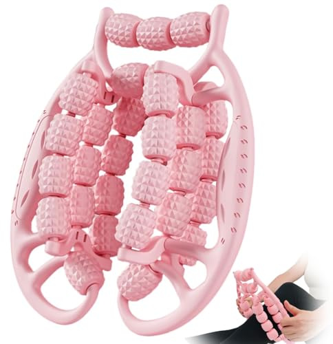 HAMKU Rouleau musculaire pour jambes, Rouleau de Massage Anti-Cellulite 360 °, pour Les Muscles Manuel Rouleau Cellulite pour Les Cuisses Rouleau en Mousse, Soulage la Fatigue