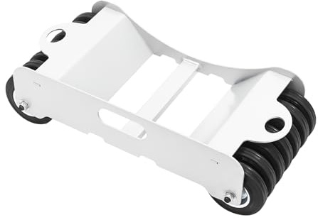 Roue de voiture Dolly - Charge maximale : 2041 kg - Rouleau de véhicule unique avec frein de stationnement - Construction en plaque argentée - Pour voitures, SUV et camions