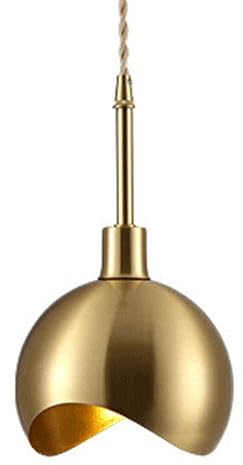 E14 Light Source Single Head Chaner, Creative Personality Copper Pendant Lamp, Ceiling Lighting Fixtures, Bedroom, Dining Hallway Decoration Hanging Light