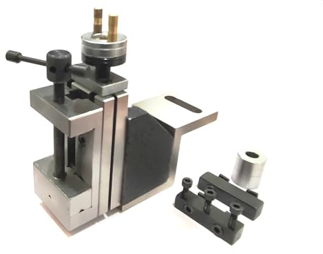 Mini scivolo verticale (90 x 50 mm) con tornio da banco piccolo in acciaio da 50 mm (scivolo verticale con morsa in acciaio da 5,1 cm e piastra angolare Z)-88