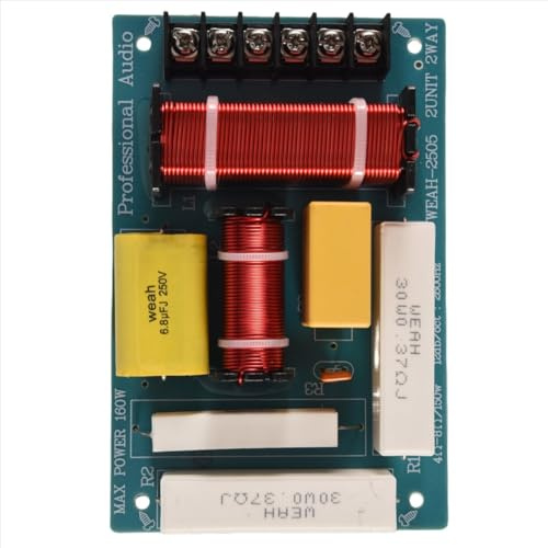 Lafeier Altavoz cruzado de 200 W, divisor de frecuencia de 2 vías, alto-bajo, 8 ohmios, para 10 pulgadas