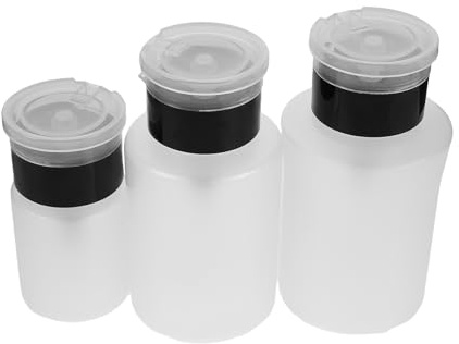 3 Stück-pack Nagellack Pumpflasche aus Kunststoff mit Druckverschluss