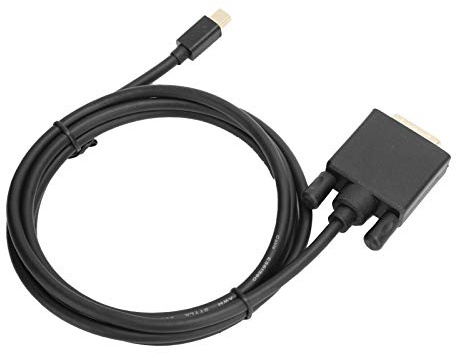 BONKZEBU Displayport DVI-kabeladapter 4K 1080P Perfekt Ljudgenomföring ABS-hus för Hemunderhållning (1,8 meter)