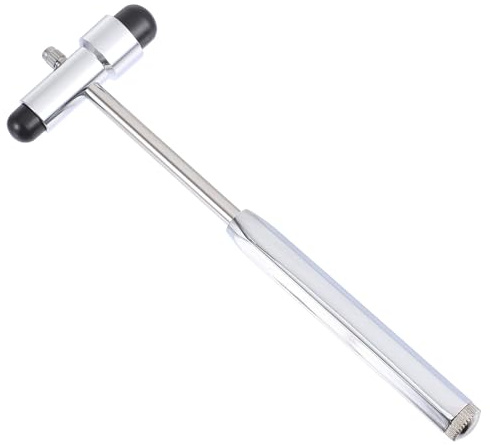 Veemoon Martello Diagnostico a Doppia Testa in Lega di Zinco Manico Robusto Plessore Neurologico Multifunzione per Riflessi e Miotonia Strumento Medico per Esami Colore Colore Casuale