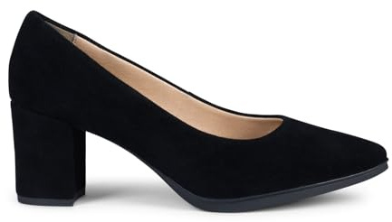 miMaO. Zapatos de Mujer tacón Ancho en Piel de Ante. Plantilla de Gel. Diseñado y Fabricado en España