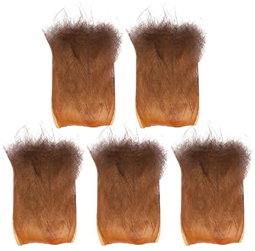 Fibra de Palma Palmera Marrón 5 Hojas Artificial Natural Exterior | Corteza de Árbol para Plantas, Decoración de Jardín Pequeño, Decoración de Jardín Natural, Planta Falsa