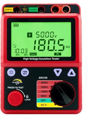 AR3125 Isolationsresistanstestare Digital Högprecision Högspännings Megohmmeter Elektronisk Skakbord 5000V Snabba Exakta Mätresultat