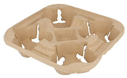 Cup Carrier, 4 Glässer 22X22 Cm Natur Karton - 75 Un.
