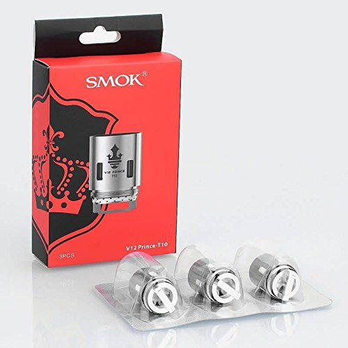 Original Smok TFV12 Prince Coils Q4 X6 M4 Fit TFV12 Prince Verdmapfer Stick Prince Kit Smok Mag Kit Pack of 3 (TFV12 Prince T10)