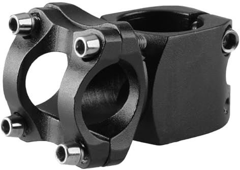 TRIWONDER Potence VTT Courte 25,4 mm 31,8 mm Potence de Guidon en Alliage d'Aluminium pour Vélo de Route Montagne BMX (Noir - 31,8 x 38 mm)