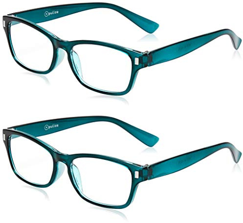 The Reading Glasses Company Gafas De Lectura Aguamarina Lectores Valor Pack 2 Hombres Mujeres Rr77-Q +2,50 2 Unidades 58 g