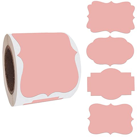 SALEMAR 2 x 3 inch Rose Gold Sticker Labels 200PCS Sticky Tag Stickers for Essential Oil, Bottles, Food, Jars, Canning, Christmas(Rose Gold)