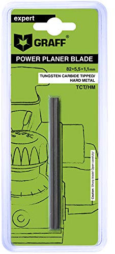 GRAFF Lame in carburo per piallatrice da 82mm - Lama di Ricambio in legno per Pialla Elettrica (1 pezzi, 35°) TCT Spessore Planer Lame per pialle a mano di comuni marche di elettroutensili