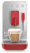 Smeg, Kaffeevollautomat mit Dampffunktion BCC02RDMEU, Dampfdüse, integriertes Mahlwerk, Thermoblocksystem, 1,4 l Tank, 19 Bar Pumpendruck, Kompaktmessungen, 1350W, Rot