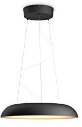 Philips Hue White Ambiance Amaze Pendelleuchte schwarz 2750lm inkl. Dimmschalter, dimmbar, alle Weißschattierungen, steuerbar via App, kompatibel mit Amazon Alexa (Echo, Echo Dot)