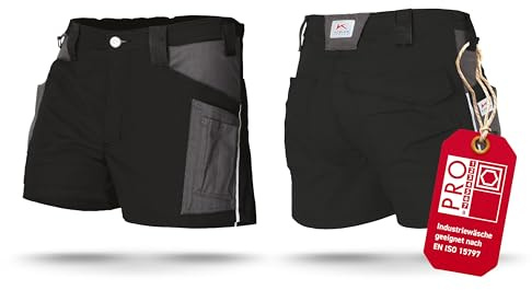KÜBLER Workwear | KÜBLER ACTIVIQ Arbeitsshorts kurz | Schwarz/Anthrazit | Größe 48