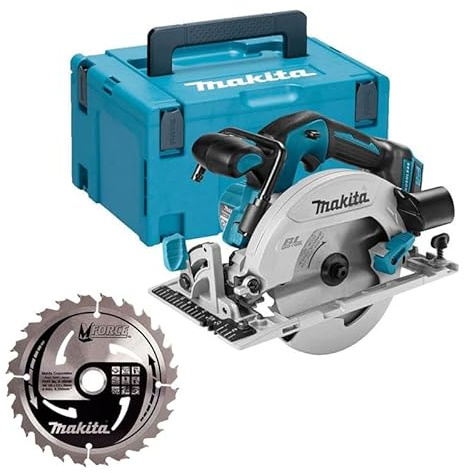 MAKITA Kreissäge 18V LXT Ø 165 mm (nur Maschine) in MAKPAC + 24 Zähne Sägeblatt DHS680ZJ