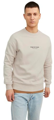 Jack & Jones Jorvesterbro Sweat Crew Neck Noos Suéter pulóver, Hombre, Beige, L