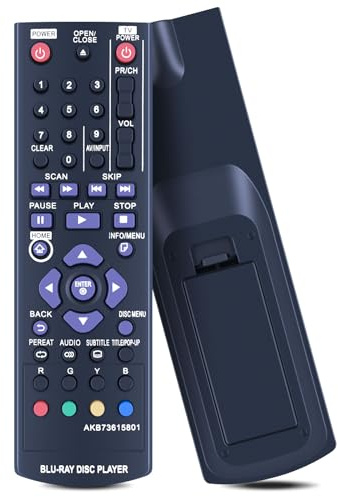 GOUYESHO Télécommande de Rechange AKB73615801 pour LG pour Blu-Ray DVD BP220 BP125 BP325 BP325N BP120 BP120N BP120P BP320 BP200 BP325W BP220N BP320N pour télécommande LG
