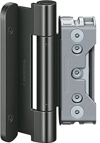 Simonswerk 5 080823 0 10785 Türband BAKA Protect 4010 3D FD MSTS Stiftsicherung, 1Satz=3Stk schwarz, Stahl RAL 9005 Tiefschwarz