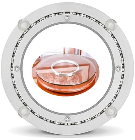 Rotierende Lager Turntable, Tischplatte Dreh Drehteller Kugellager, Tischlager, Runder Aluminiumlegierung Drehteller, Drehplatte Aus Aluminiumlegierung, Ring-Drehscheibe ( Size : 45CM(17.7INCH) )