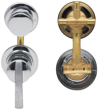 Robinet De Douche Mélangeur En Laiton 2/3/4/5 Voies, Mitigeur De Douche À Filetage/intubation, Robinet De Baignoire D'eau Froide Et Chaude Pour Cabine De Douche/hammam (12.5cm,Intubation 3 voies)