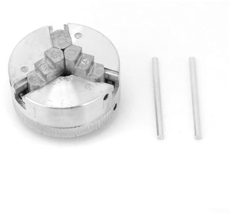 Gran rango de sujeción y portabrocas de torneado de madera fácil de usar, aleación de zinc, 3 mandíbulas, piezas de máquina de torneado de molienda (eje de 3 mandíbulas de 8 mm)