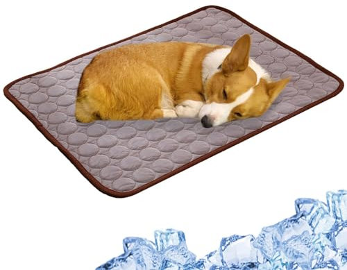 WEITING Kühlmatte Hunde, Selbstkühlende Hundematte, Kühldecke Katzen, Ungiftig Kühlkissen Für Haustiere, Waschbar Hund Kältematte Für Drinnen, Draußen Und Auto