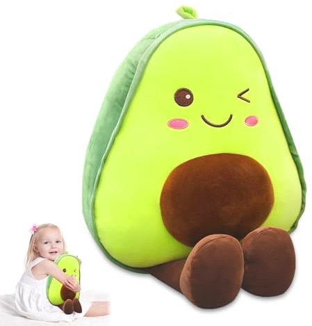 UieaMsio Avocado Kissen 30cm, Kuscheltier, Stofftiere für Kinder, Weiches Umarmungskissen, Geschenk für Jungen und Mädchen