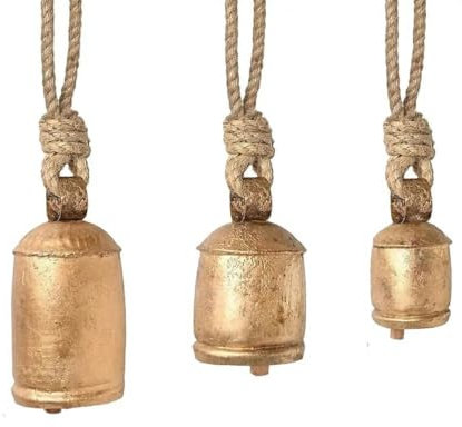 1 Stück Riesige Harmonie-Kuhglocken, groß, Vintage, handgefertigt, rustikal, glückliche Weihnachten, antike Glocke, Weihnachtshof-Windspiel, Dekoration, 15,2 cm, 1 Stück