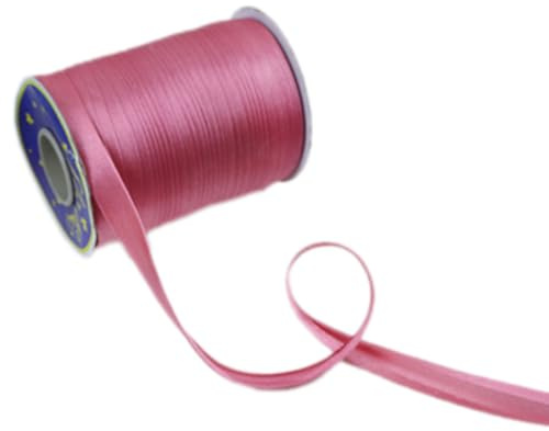 Anevous 80m Satin Schrägband, 1,5 cm Satinband zum Nähen, Flaches Satin Paspelband für Cheongsam Dekoration, Kleidungsnähte Paspeln, Nähen Kleidung, Binden, Säumen, Quilten, Paspeln,Altrosa