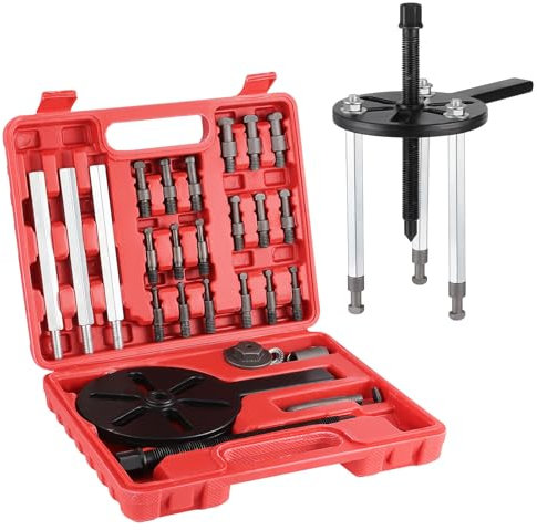 Gueenky 21 in 1 Set di Estrattori per Cuscinetti Interni, 3 Ganasce Separatore per Cuscinetti Interni Kit Estrattore per Cuscinetti Interni Estrattore per Smontaggio Cuscinetti