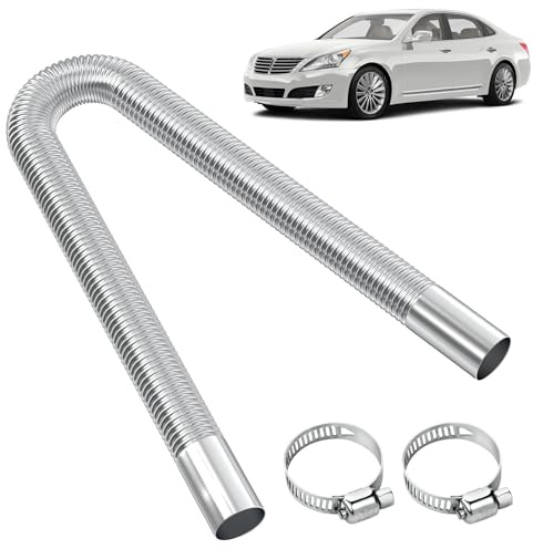60cm Abgasschlauch 25mm,Abgasschlauch Für Stromerzeuger,Abgasrohr 25mm | Abgasschlauch,Standheizung Abgasrohr,Standheizung Auspuff,mit Zwei Edelstahlklammern für Diesel Heizung