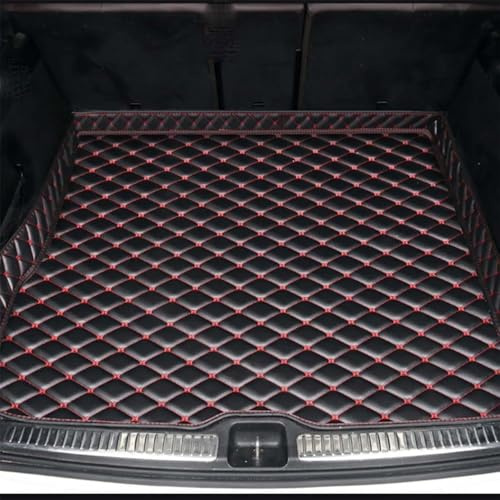 XIUDAM Auto Tapis Coffre Voiture pour Peugeot 3008 II 2020-2023, Cuir Coffre Protection Tapis ImerméAbles Antidérapant Cargaison Plateau Coussinets Accessoires,C/Black and Red