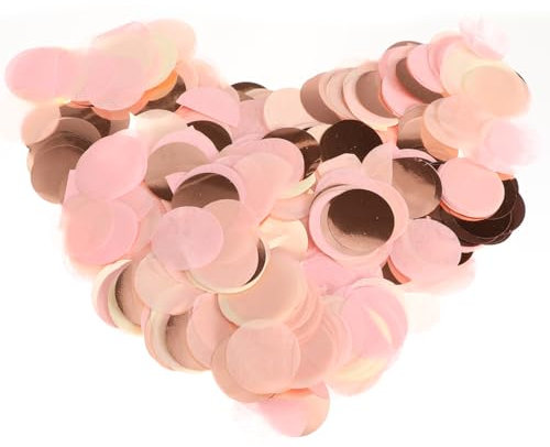 30g Confetti Biodegradable Wedding Confetti Pink Birthday Confetti Multicolour Table Decorations Round Paper and Glitter Foil for Hen Party Valentines Celebrations