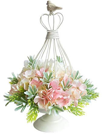Künstliche Blume im Topf, künstliche Blumen, natürliche Seide, Hortensie, Hochzeitsdekoration, rosa, mit Flasche, Wohnzimmer-Dekoration, Blumensimulation, Hortensie, Hochzeit, Zimmer, Schlafzimmer,