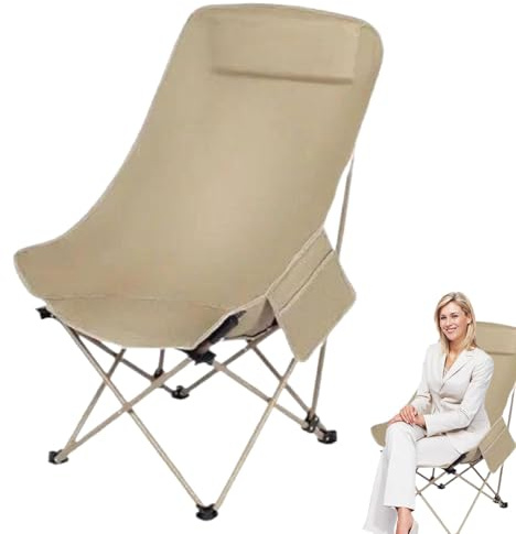 Silla Plegable de Exterior | Silla Ligera de Trekking portátil, Transpirable para Senderismo, Viajes, pícnic, Deporte, jardín, con Respaldo ergonómico