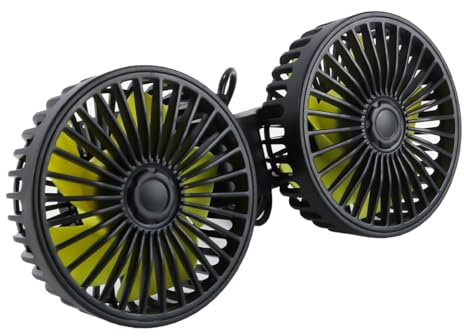 Enwye Ventilateur USB pour Voiture, Rotation À 360°, Réglage À Trois Vitesses, Circulateur d'air Portable Alimenté 12 V pour Siège Arrière/Camion/Bureau/Maison