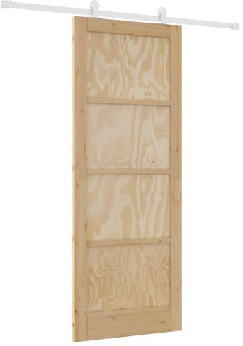 vidaXL Puerta Corredera Orkdal 83 X 211 cm de Madera Maciza de Pino Ajustable Moderna Interior Con Juego de Accesorios Separador de Habitaciones Interior