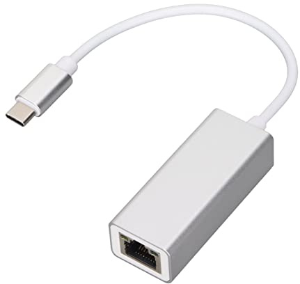 Cheotime USB C al Adaptador Ethernet, Convertidor de Red de aleación de Aluminio RJ45 100M 1000M ENCHUNTO DE Card LAN Externa (100m)