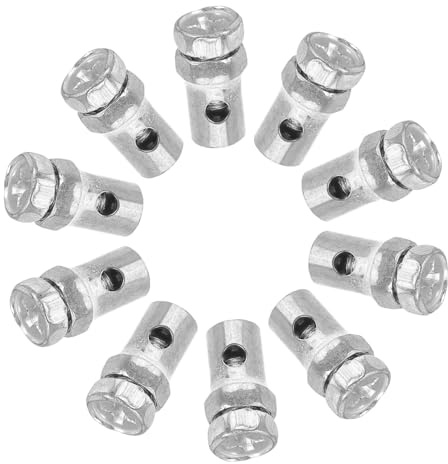 SOPOTUTU 10pcs Throttle Cable Ball End Cable Stop Bolt Pin Metal with Impact Resistance Silver for Motorized Bike Garden Tractor Repair